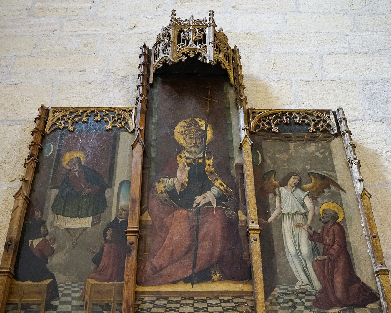 RETABLO DE SAN PEDRO. Retablo de la Colegiata de San Bartolomé en Belmonte - Cuenca