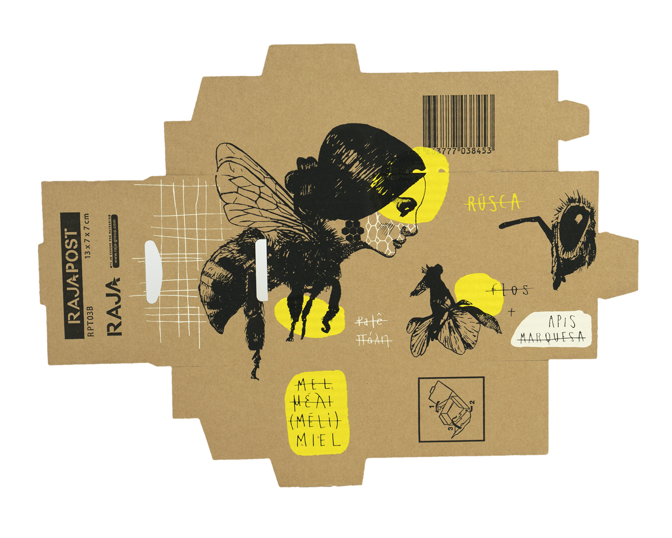 Caja del artista Mateo Andrea, proyecto Creative Honey
